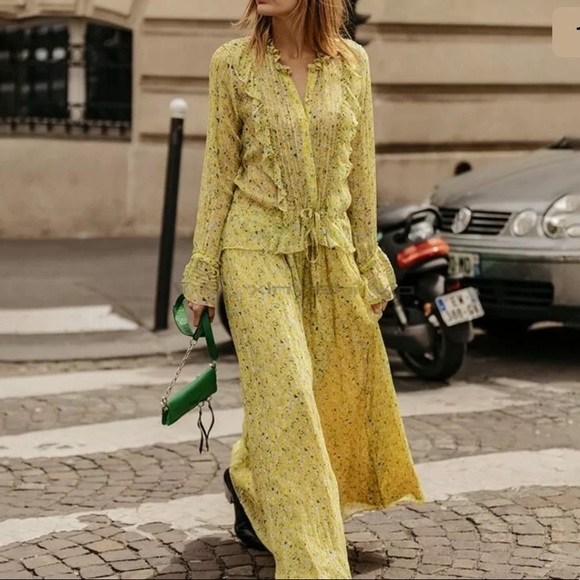 (SOLD)Self Portrait Yellow Floral Maxi Dress - Picture 2 of 8